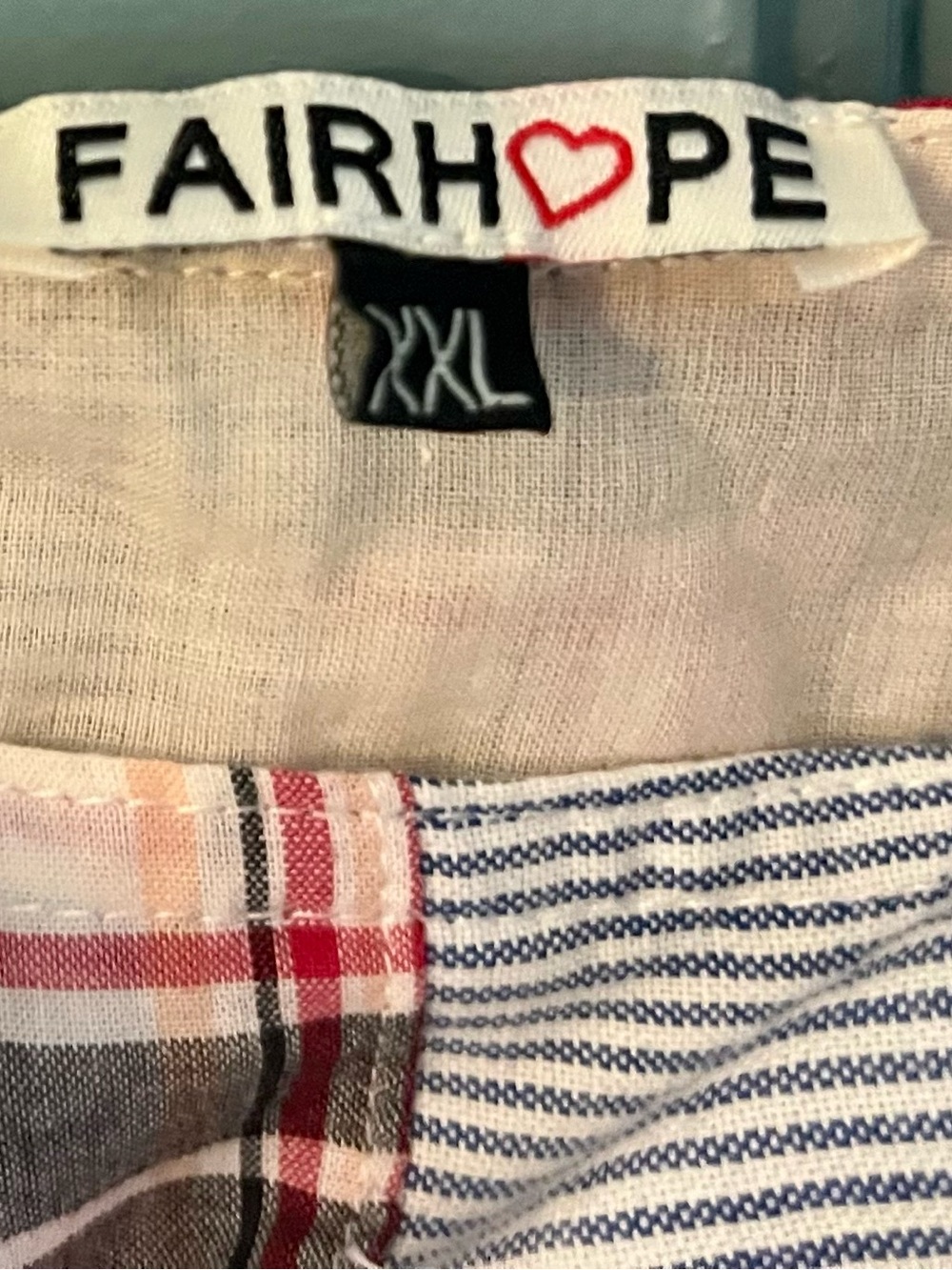 Patchwork Plaid Sundress in Navy, Red, and Cream - Picture 5 of 5